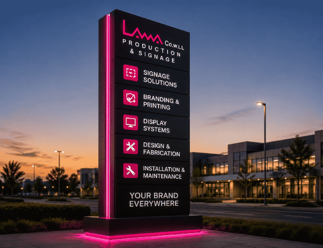 Pylon Signs Kuwait | LAMA Signage